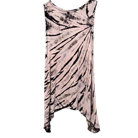 Soft Surroundings Timely Pink Tie Dye Asymmetrical Tunic Tank Top Blouse Size XS - Picture 4 of 6